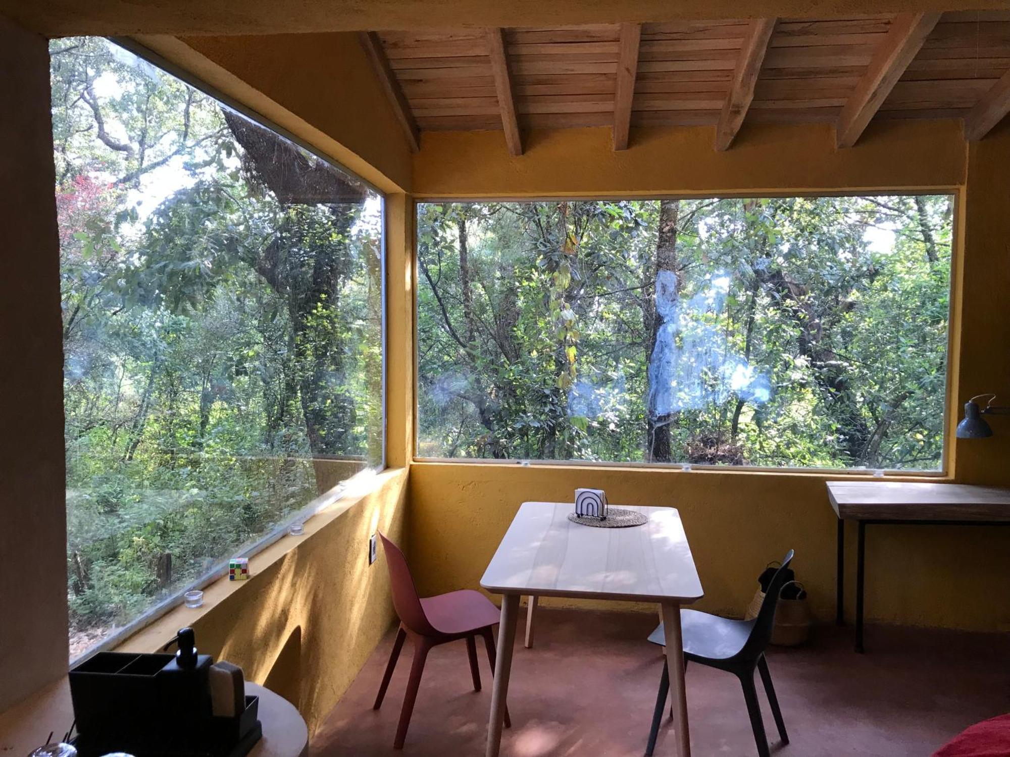La Cabana Azul Al Fondo Del Bosque De Tepoztlán Kültér fotó