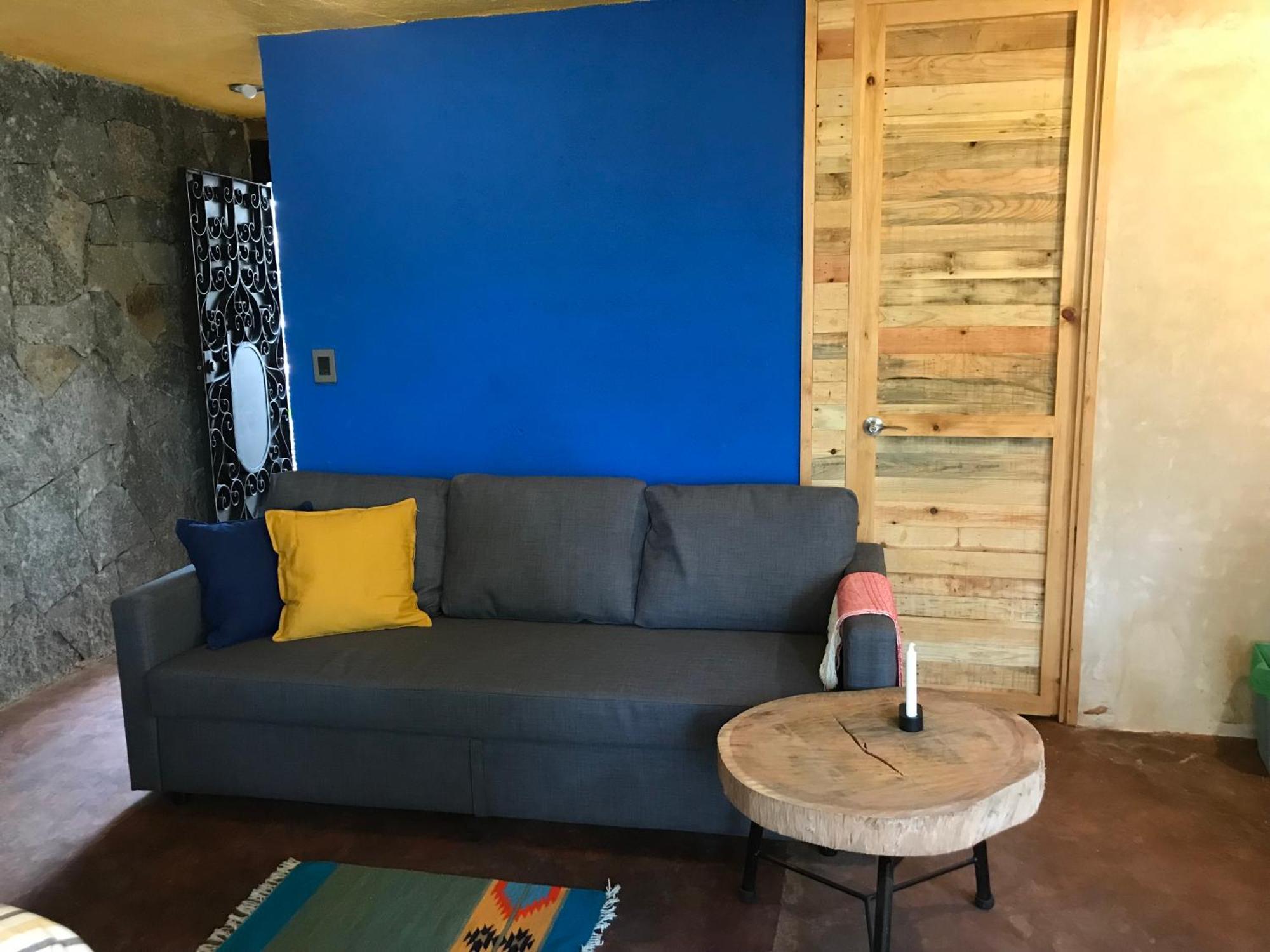 La Cabana Azul Al Fondo Del Bosque De Tepoztlán Kültér fotó