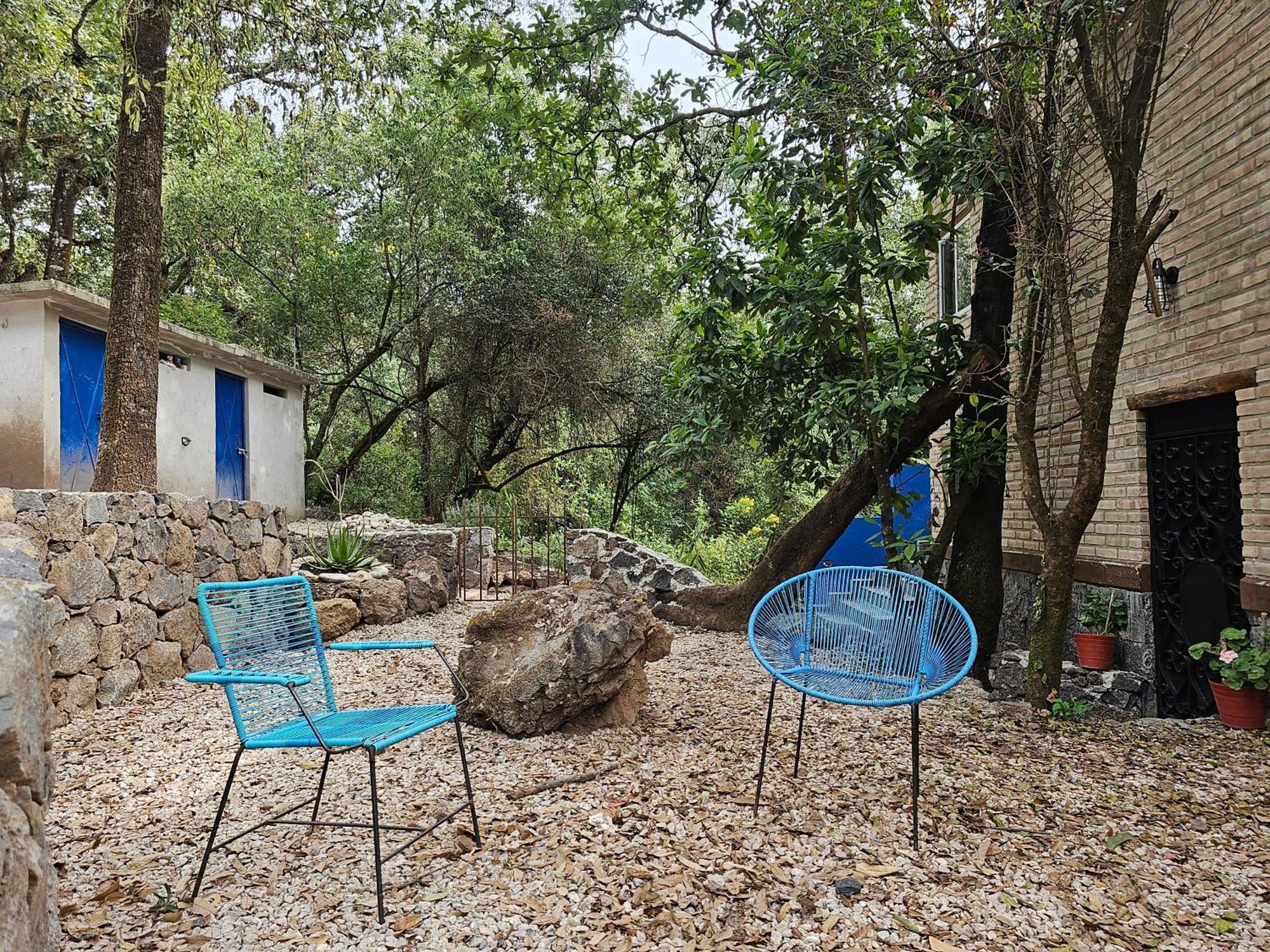 La Cabana Azul Al Fondo Del Bosque De Tepoztlán Kültér fotó