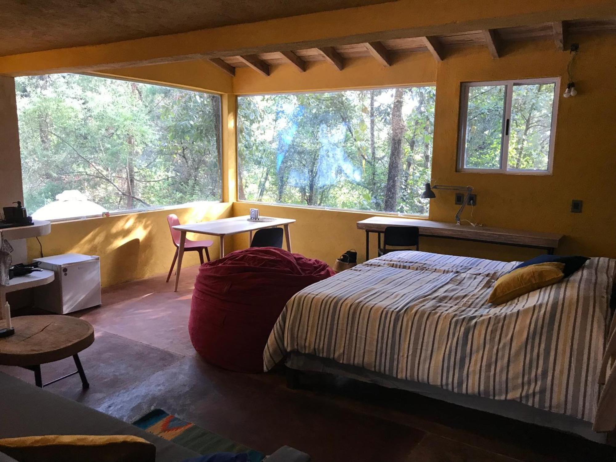 La Cabana Azul Al Fondo Del Bosque De Tepoztlán Kültér fotó